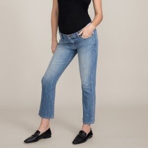 Current/Elliott X Hatch The New Maternity Kick Flare Crop Halley Jeans 28 Chic